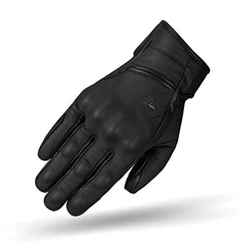 SHIMA SHADOW TFL męskie rękawice motocyklowe, technologia TFL, klasyczne, vintage, wzmocnione, letnie rękawice skórzane z ochraniaczami kostek i palców, wzmocniona powierzchnia dłoni (czarne, XXL)