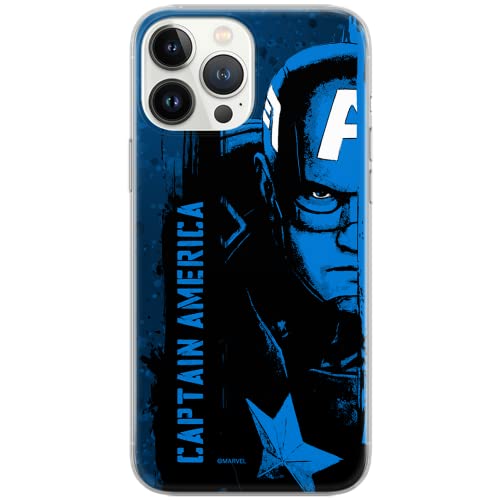 Etui Kapitan Ameryka 010 Marvel Nadruk pełny Granatowy Producent: Samsung, Model: S10