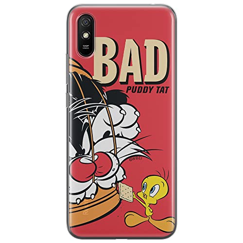 ERT GROUP etui na telefon Xiaomi REDMI 9A, case oryginalny i oficjalnie licencjonowany przez Looney Tunes, wzór Sylwester i Tweety 003, optymalnie dopasowane, plecki z TPU