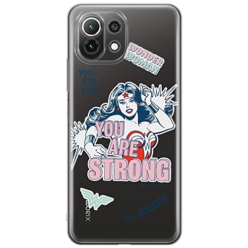 ERT GROUP etui na telefon Xiaomi 11 LITE 4G/5G, case oryginalny i oficjalnie licencjonowany przez DC, wzór Wonder Woman 025, plecki z TPU częściowo przeźroczyste