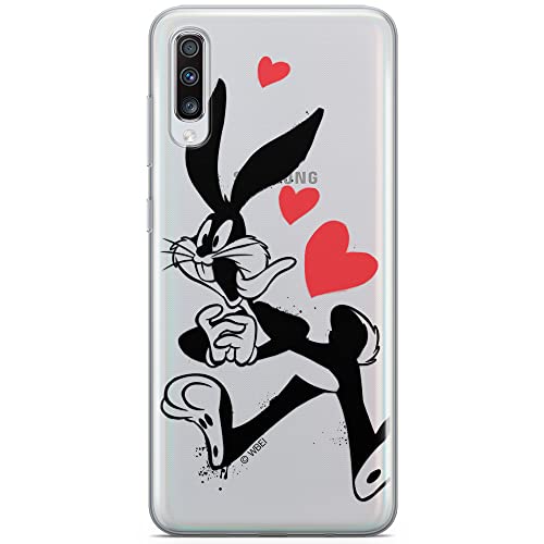 ERT GROUP etui na telefon Samsung A70, case oryginalny i oficjalnie licencjonowany przez Looney Tunes, wzór Bugs 002, optymalnie dopasowane, plecki z TPU częściowo przeźroczyste