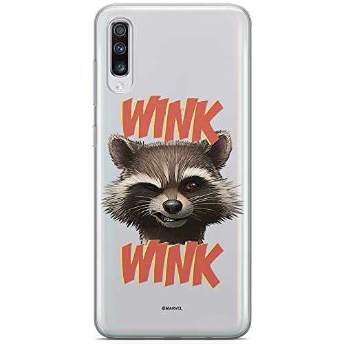 ERT GROUP etui na telefon Samsung A70, case oryginalny i oficjalnie licencjonowany przez Marvel, wzór Rocket 003, optymalnie dopasowane, plecki z TPU częściowo przeźroczyste