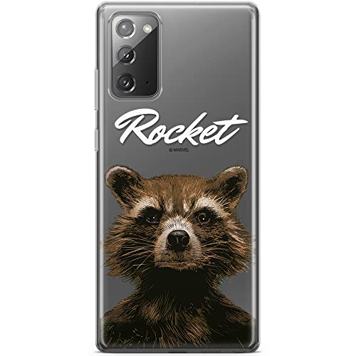 ERT GROUP etui na telefon Samsung GALAXY NOTE 20, case oryginalny i oficjalnie licencjonowany przez Marvel, wzór Rocket 006, optymalnie dopasowane, plecki z TPU częściowo przeźroczyste