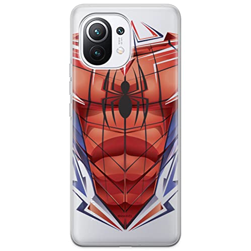 ERT GROUP etui na telefon Xiaomi 11, case oryginalny i oficjalnie licencjonowany przez Marvel, wzór Spider Man 005, optymalnie dopasowane, plecki z TPU częściowo przeźroczyste