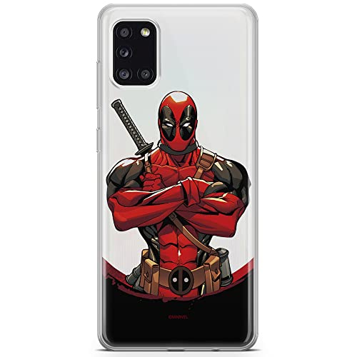 ERT GROUP etui na telefon Samsung A31, case oryginalny i oficjalnie licencjonowany przez Marvel, wzór Deadpool 006, optymalnie dopasowane, plecki z TPU częściowo przeźroczyste