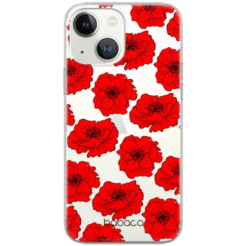 ERT GROUP etui na telefon Apple Iphone 13, case oryginalny i oficjalnie licencjonowany przez Babaco, wzór Kwiaty 018, optymalnie dopasowane, plecki z TPU cześciowo przeźroczyste
