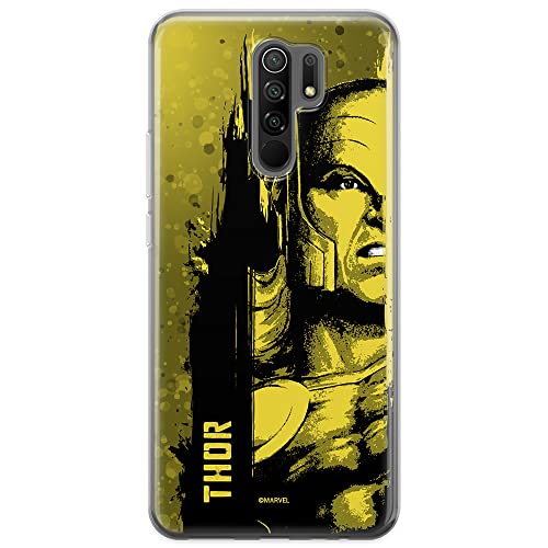 ERT GROUP etui na telefon Xiaomi REDMI 9, case oryginalny i oficjalnie licencjonowany przez Marvel, wzór Thor 001, optymalnie dopasowane, plecki z TPU