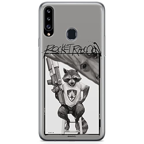 Etui Rocket 004 Marvel Nadruk pełny Szary Producent: Samsung, Model: A20S