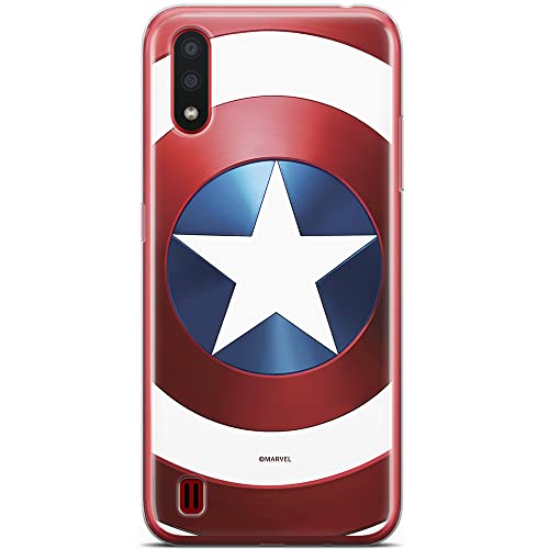 ERT GROUP etui na telefon Samsung A01, case oryginalny i oficjalnie licencjonowany przez Marvel, wzór Kapitan Ameryka 025, optymalnie dopasowane, plecki z TPU