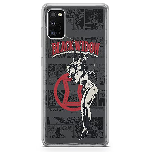 ERT GROUP etui na telefon Samsung A41, case oryginalny i oficjalnie licencjonowany przez Marvel, wzór Czarna Wdowa 006, optymalnie dopasowane, plecki z TPU