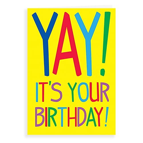 Humor zabawna kartka urodzinowa 'Yay its your bday' - 18 x 12,7 cm - Regal Publishing