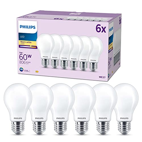 Philips LED E27 7W 806lm 2 700K mat 6 szt.