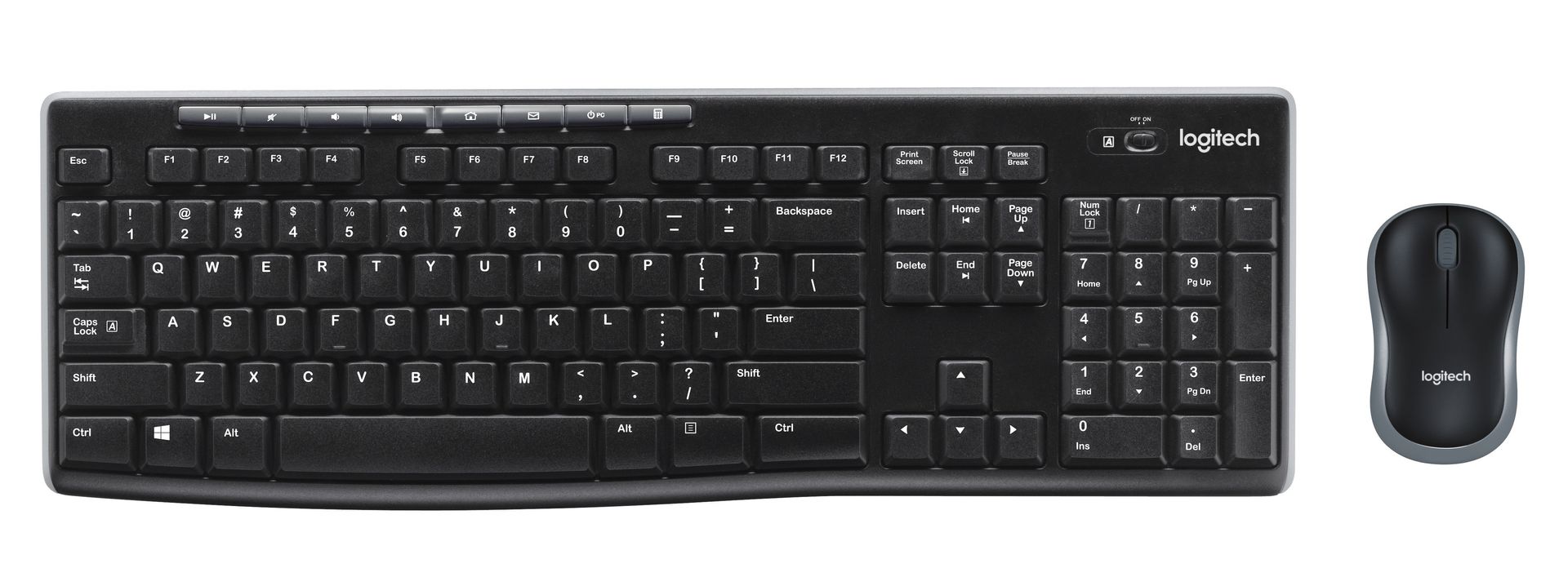 Logitech MK270 klawiatura RF Wireless Czarny