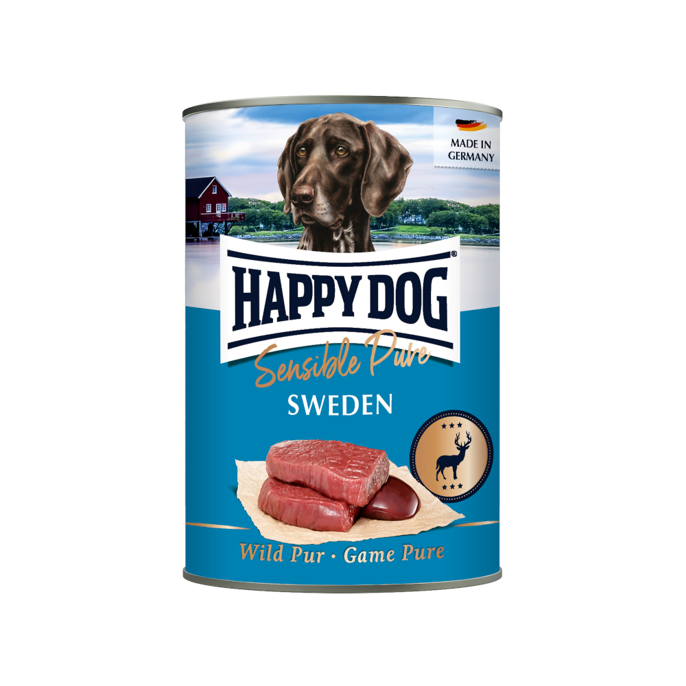 5 + 1 gratis! Happy Dog Pure, 6 x 400 g - Sweden (Wild Pur)| Dostawa i zwrot GRATIS od 99 zł
