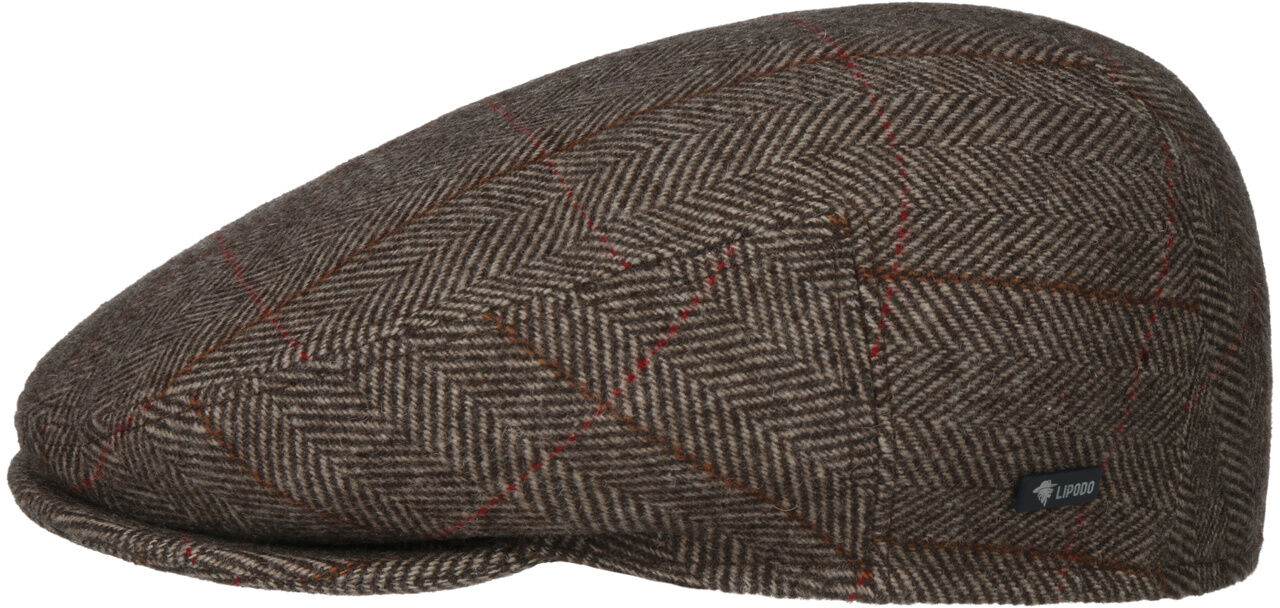 Kaszkiet z Wzorem w Kratkę by Lipodo, beżowy, 58 cm