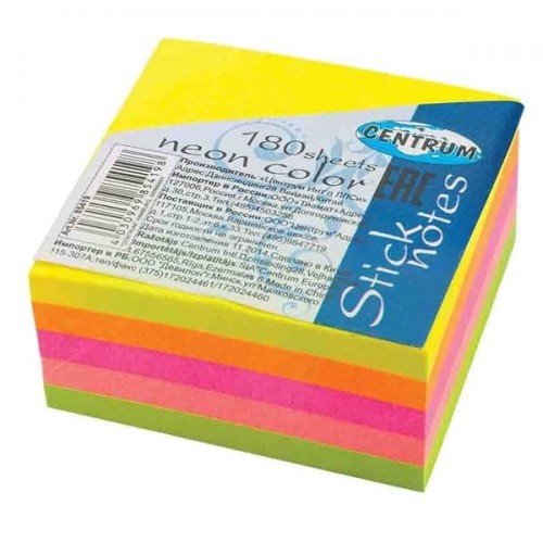 Notes samoprzylepny 38x38mm 180 kartek mix kolorów neonowy CENTRUM 85419 1szt. /CE85419/ !brak informacji o dostępności!