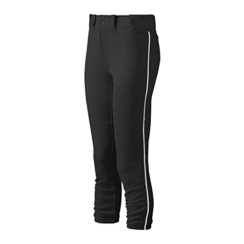 Mizuno Damskie spodnie z paskiem Select Belted Riped (czarny/biały, duży)