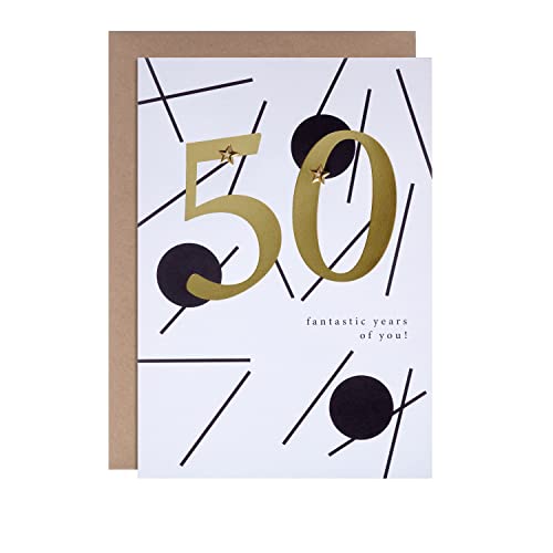 Hallmark Kartka na 50. urodziny – współczesny design linii oparty na tekście
