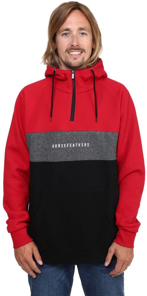 bluza męska HORSEFEATHERS TOPPER SWEATSHIRT True Red