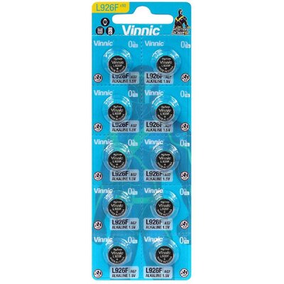 Vinnic Baterie alkaliczne mini G7 / AG7 / LR57 / LR927 (10 sztuk)