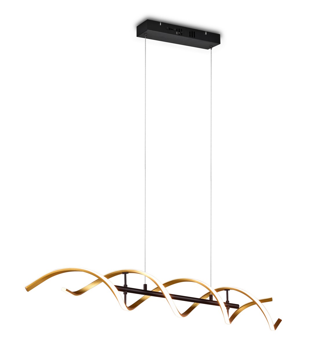 Trio Leuchten Lampa wisząca złota z 3-stopniowym ściemnianiem LED w stopniach Kelvina - Henk