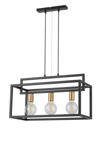 Vigo lampa wisząca 3-punktowa czarna/złota 32441