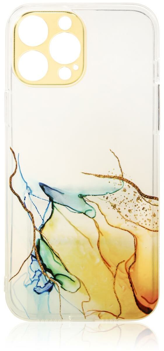 Marble Case etui do Samsung Galaxy A12 5G żelowy pokrowiec marmur pomarańczowy