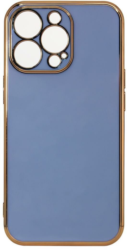 Lighting Color Case etui do Samsung Galaxy A12 5G żelowy pokrowiec ze złotą ramką niebieski