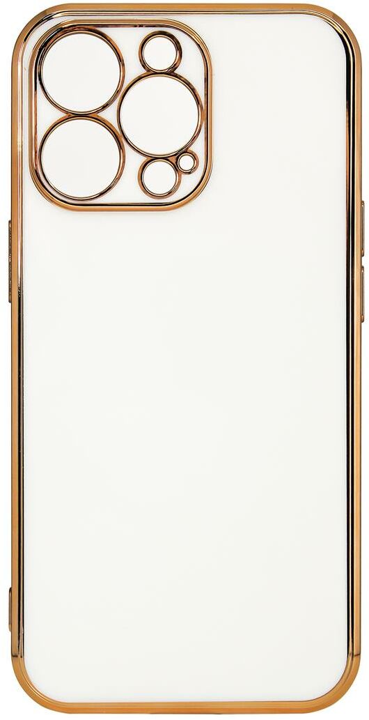 Lighting Color Case etui do Xiaomi Redmi Note 11 żelowy pokrowiec ze złotą ramką biały