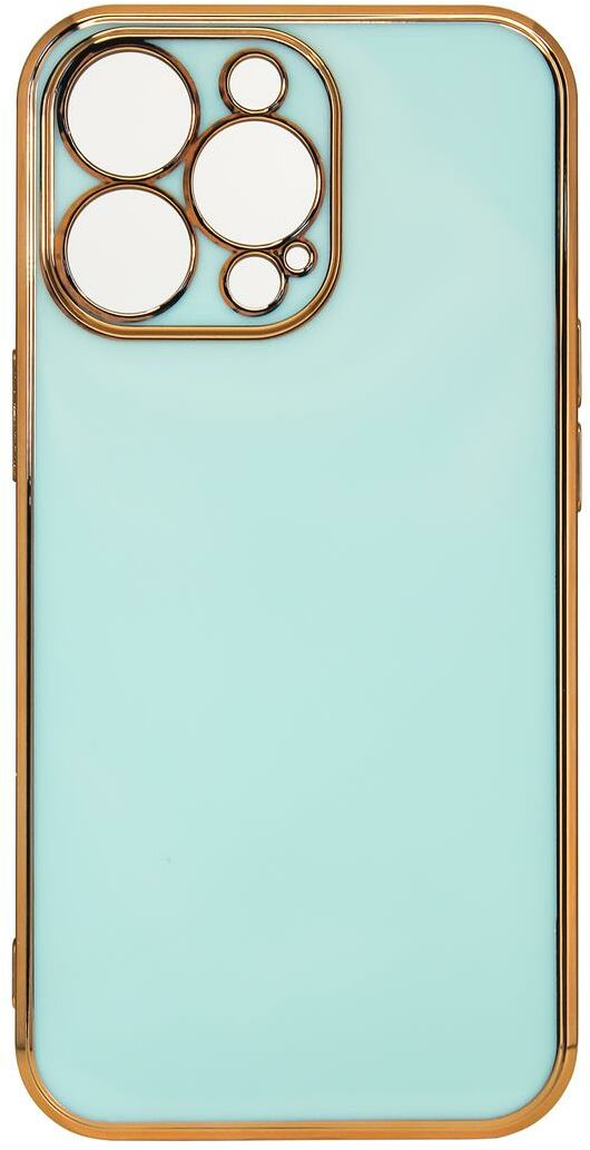 Lighting Color Case etui do Xiaomi Redmi Note 11 żelowy pokrowiec ze złotą ramką miętowy