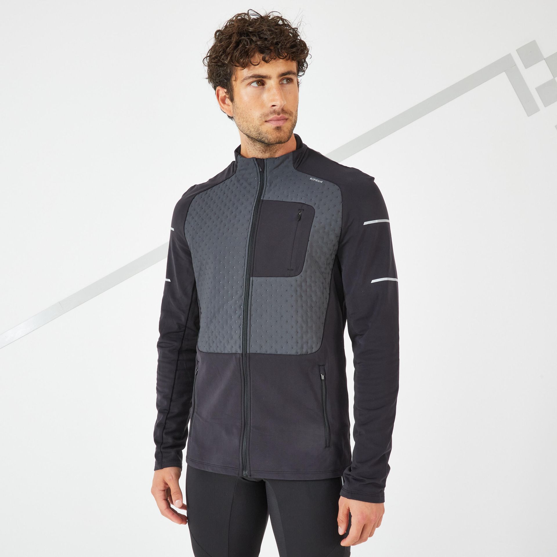 Bluza do biegania męska Kiprun Warm ocieplana