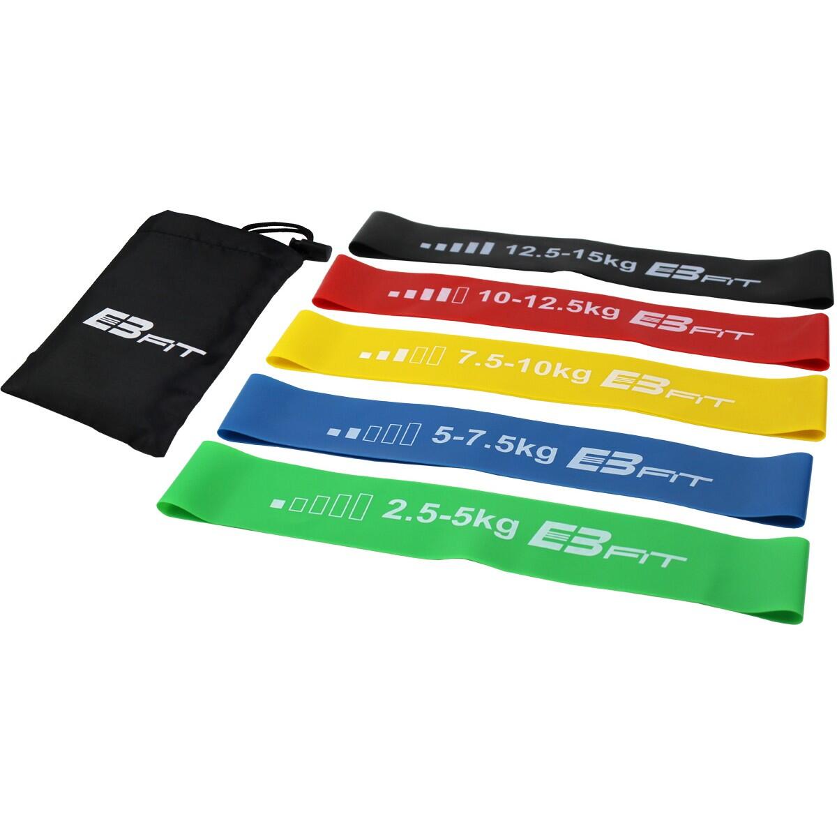 EB FIT Zestaw gum do ćwiczeń fitness crossfit mini band 5W1 Eb fit 1028842