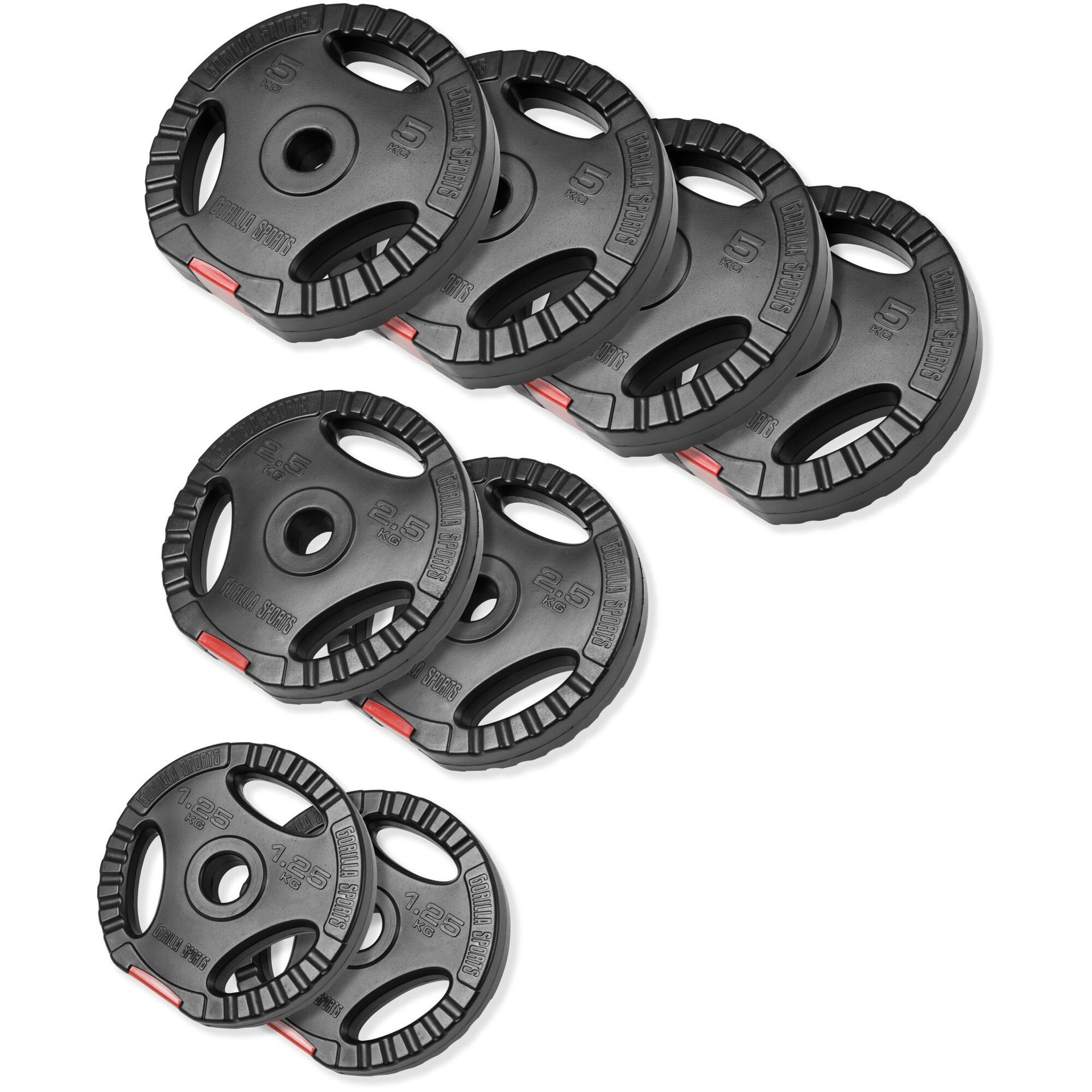 Gorilla Sports Zestaw obciążeń winylowych typu Gripper 27,5kg (100678-00007-0030)