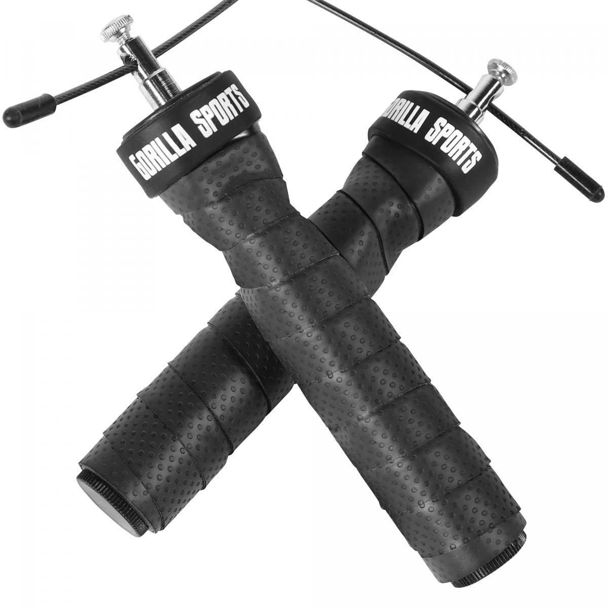 Skakanka fitness Gorilla Sports czarno-czerwona
