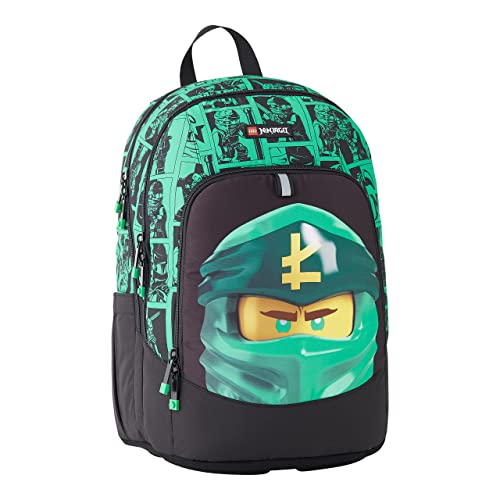 LEGO Okrągły plecak szkolny Ninjago unisex, zielony, 28 litrów, ZIELONY