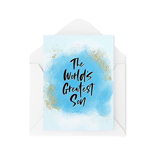 Śmieszne nowości kartki okolicznościowe | Największy syn na świecie | Urodzinowy syn od taty od mamy siostry z siostry zabawny żart | CBH1202