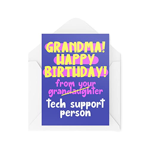 Śmieszne nowości kartki z życzeniami | Happy Birthday From Your Grandaughter | Birthday Grandma Grandparent Banter Best Friend Funny Joke | CBH1249