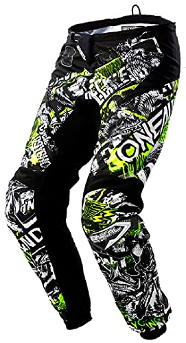 O'NEAL Herren Motocross Hose Element Attack, Schwarz Hi-Viz Gelb, 40, 0108