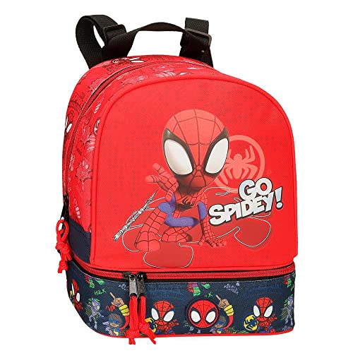 Marvel Go Spidey Plecak z uchwytem na przekąski czerwony 23 x 28 x 13 cm poliester 8,37 L, czerwony, plecak z uchwytem na przekąski, Czerwona, Plecak z uchwytem na przekąski