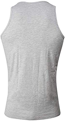 Fila Męski okrągły dekolt Tank Top FU5033 MAN ROUND NECK TANK TOP 400 S, 400 Grey, S, FU5033
