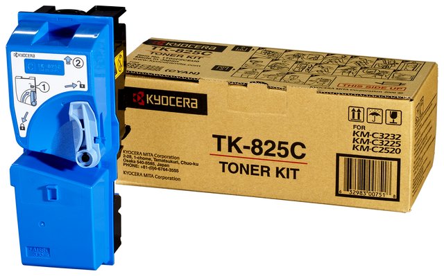 Oryginał Toner Kyocera TK-825C do KM-C2520/C2520/C3225/C3232 | 7 000 str. | cyan,  Opakowanie zastępcze