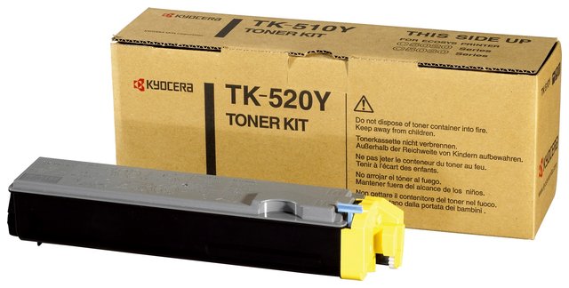 Oryginał Toner Kyocera TK-520Y do FS-C5015N | 4 000 str. | yellow  Opakowanie zastępcze
