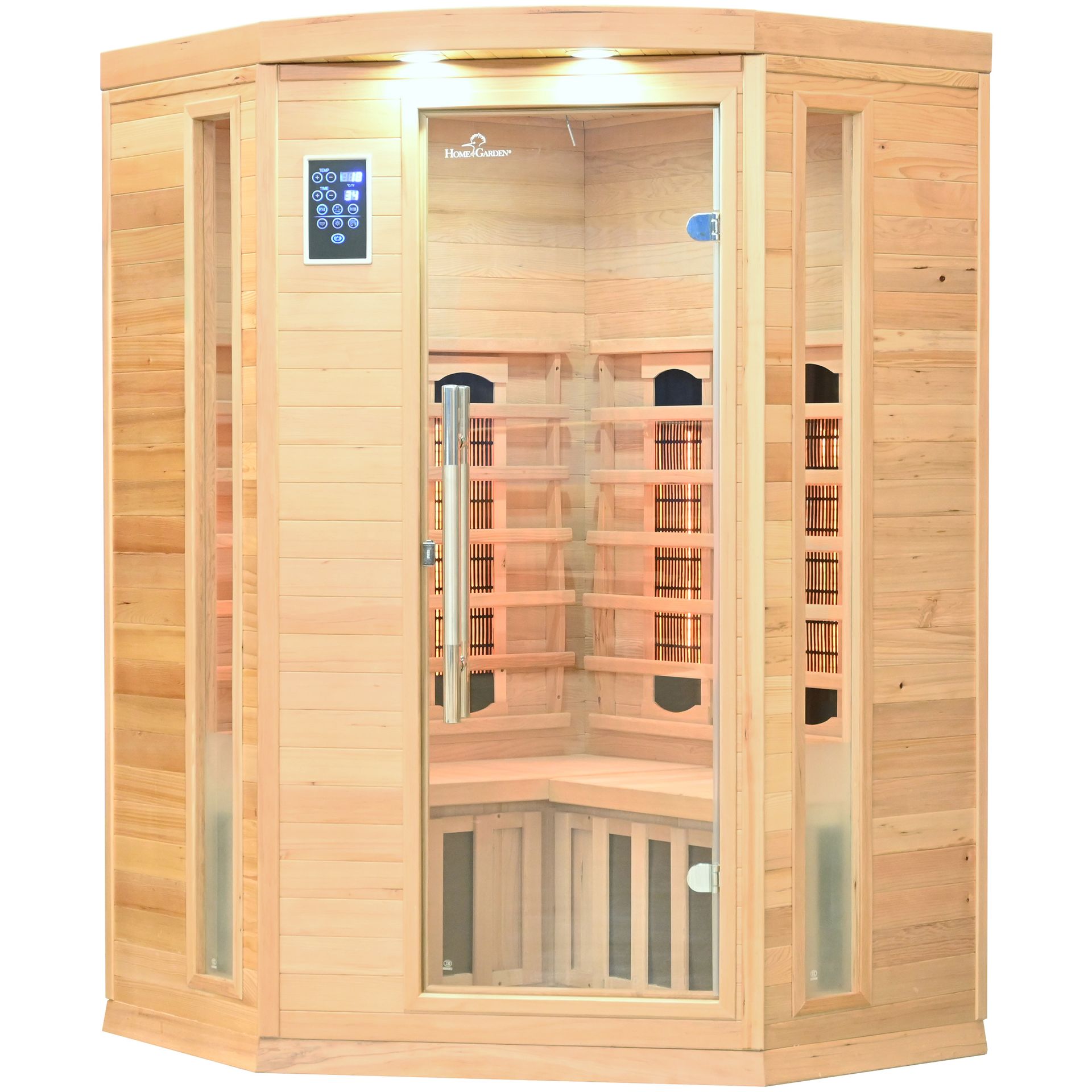 Sauna infrared narożna RF2C Natural z koloroterapią