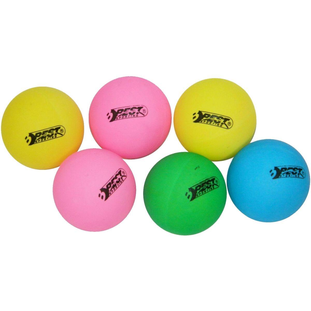 Pilki Best Sporting Neon kolorowe do tenisa stołowego Color Pops 6 szt. (23106)
