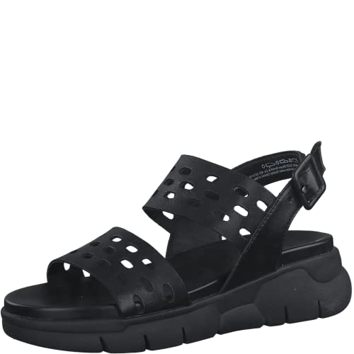 MARCO TOZZI Sandały damskie 2-28757-28, czarny - czarny - 38 EU