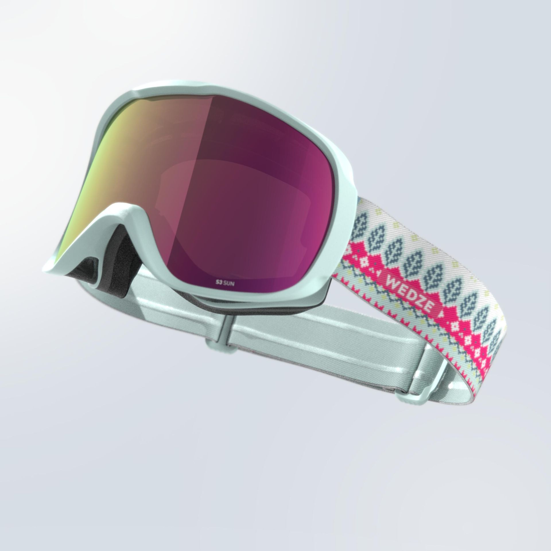 Gogle narciarskie i snowboardowe dla dorosłych i dzieci Wedze G 500 S3