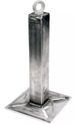 Słupek kotwiący 250mm z kwadratową podstawą Tractel