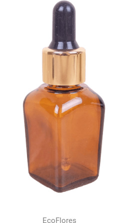 Butelka szklana kwadrat 30 ml z pipetą