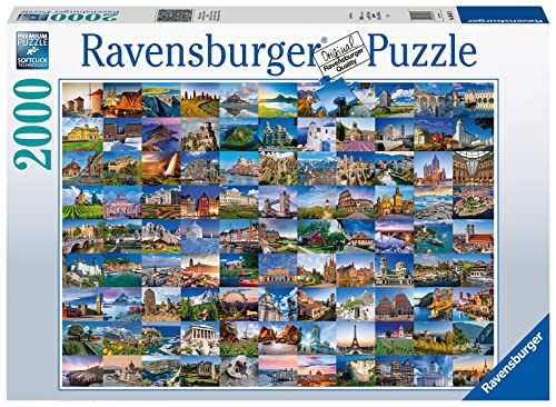 Ravensburger Puzzle 80487-99 miejsc w Europie - 2000 elementów puzzle dla dorosłych i dzieci od 14 lat [dostępne wyłącznie w Amazon]