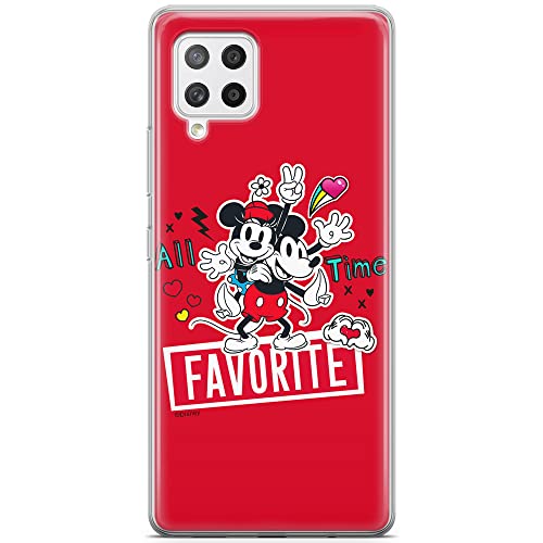 ERT GROUP etui na telefon Samsung A42 5G, case oryginalny i oficjalnie licencjonowany przez Disney, wzór Mickey i Minnie 011, optymalnie dopasowane, plecki z TPU